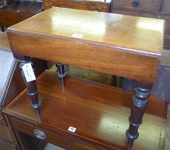 Victorian mahogany bidet & octagonal tripod table(-)